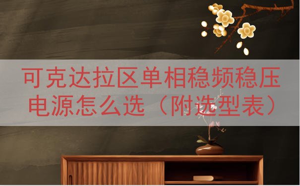 可克达拉区单相稳频稳压电源怎么选（附选型表）