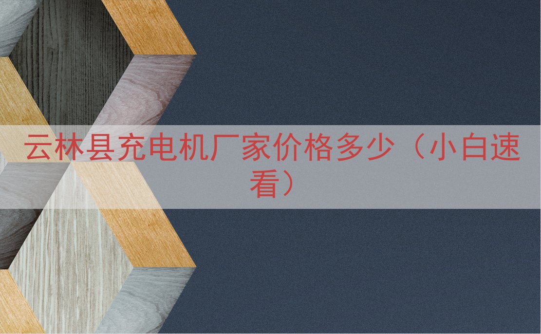 云林县充电机厂家价格多少（小白速看）